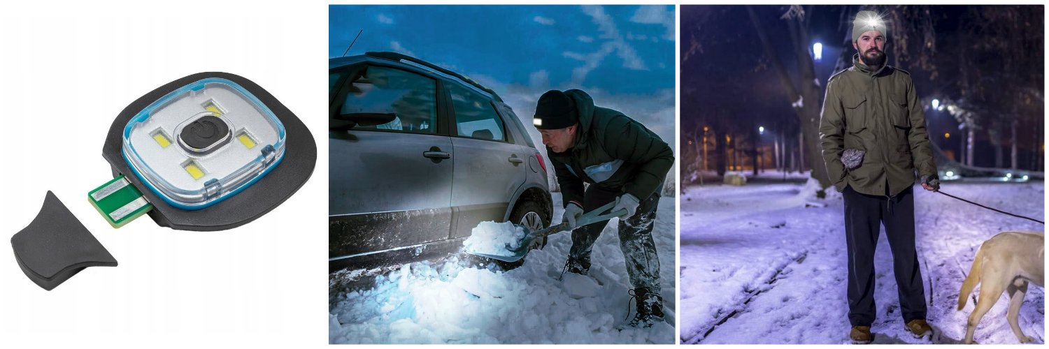 Žiemine kepute su LED zibintuveliu